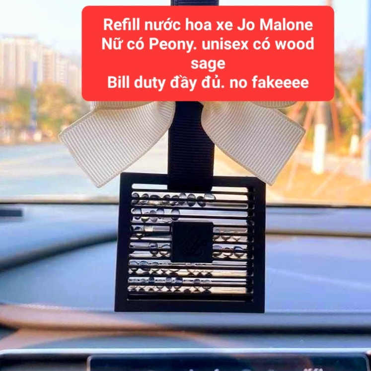 NƯỚC HOA TREO XE Ô TÔ JO MALONE - dạng refill - lõi thay  bill mua duty hàn, chụp trực tiếp cửa hàng, no fake