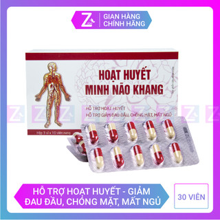 Hoạt huyết minh não khang dân khang giảm đau đầu chóng mặt mệt mỏi - hộp 3 vỉ x 10 viên
