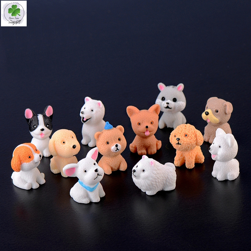 Mô hình chó mini dễ thương tiểu cảnh trang trí sen đá, terarium, hồ cá,ô tô, dollhouse,bàn học,bàn làm việc