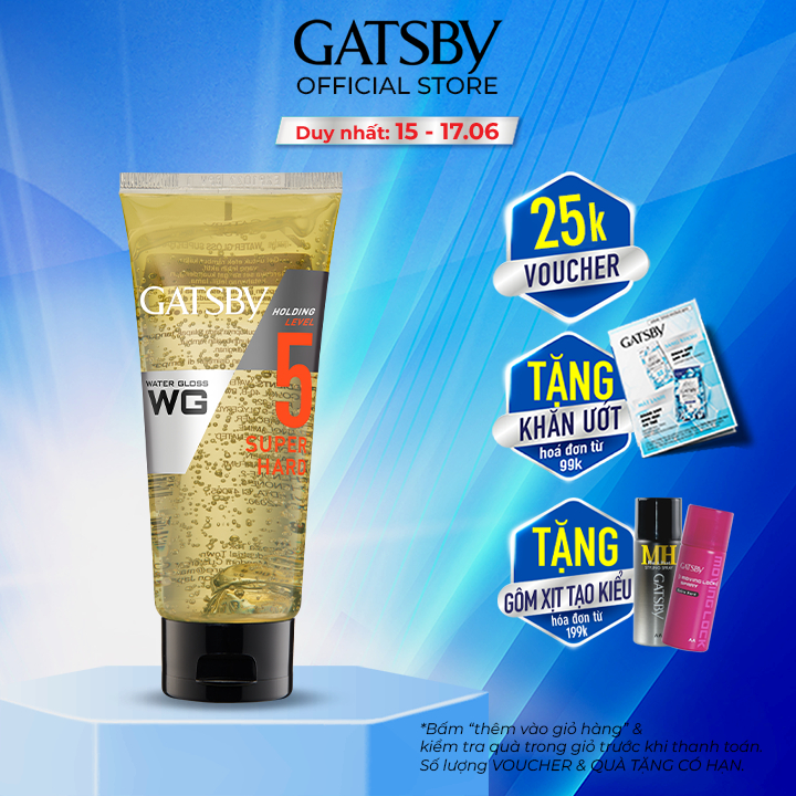 Gel Tạo Kiểu Tóc GATSBY Water Gloss Super Hard 170g