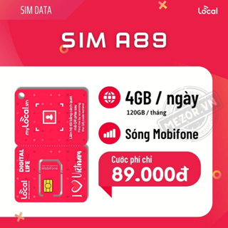 Sim Mobifone My Local gói cước A89 A50 4G siêu khủng không giới hạn data (sóng Mobifone) 1 tỷ GB