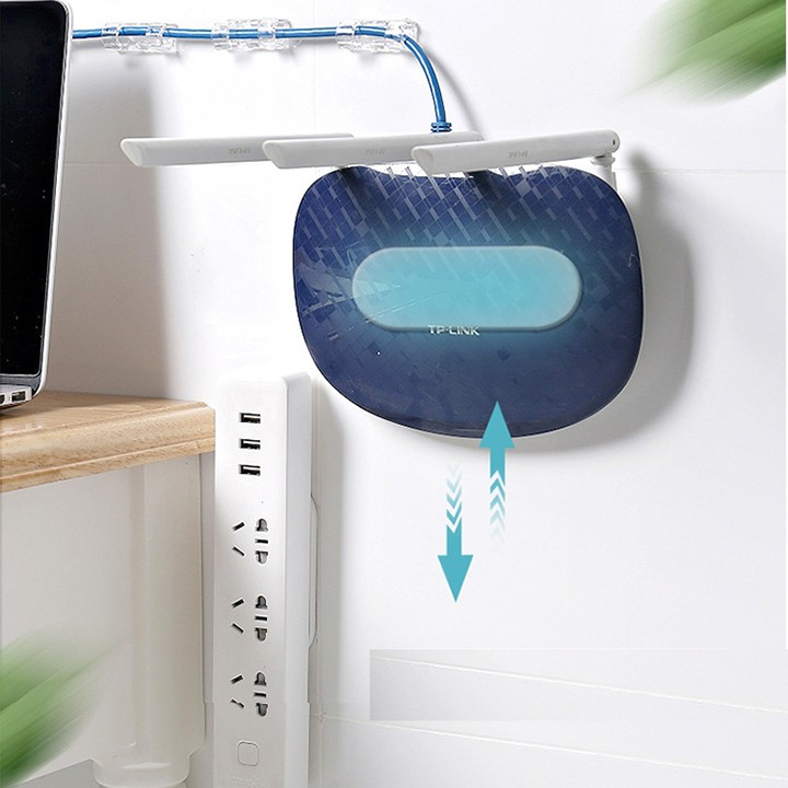 Bộ 2 Miếng Dán Cố Định Ổ Cắm Điện AB V1 Dính Điều Khiển Cục Wifi Treo Tường