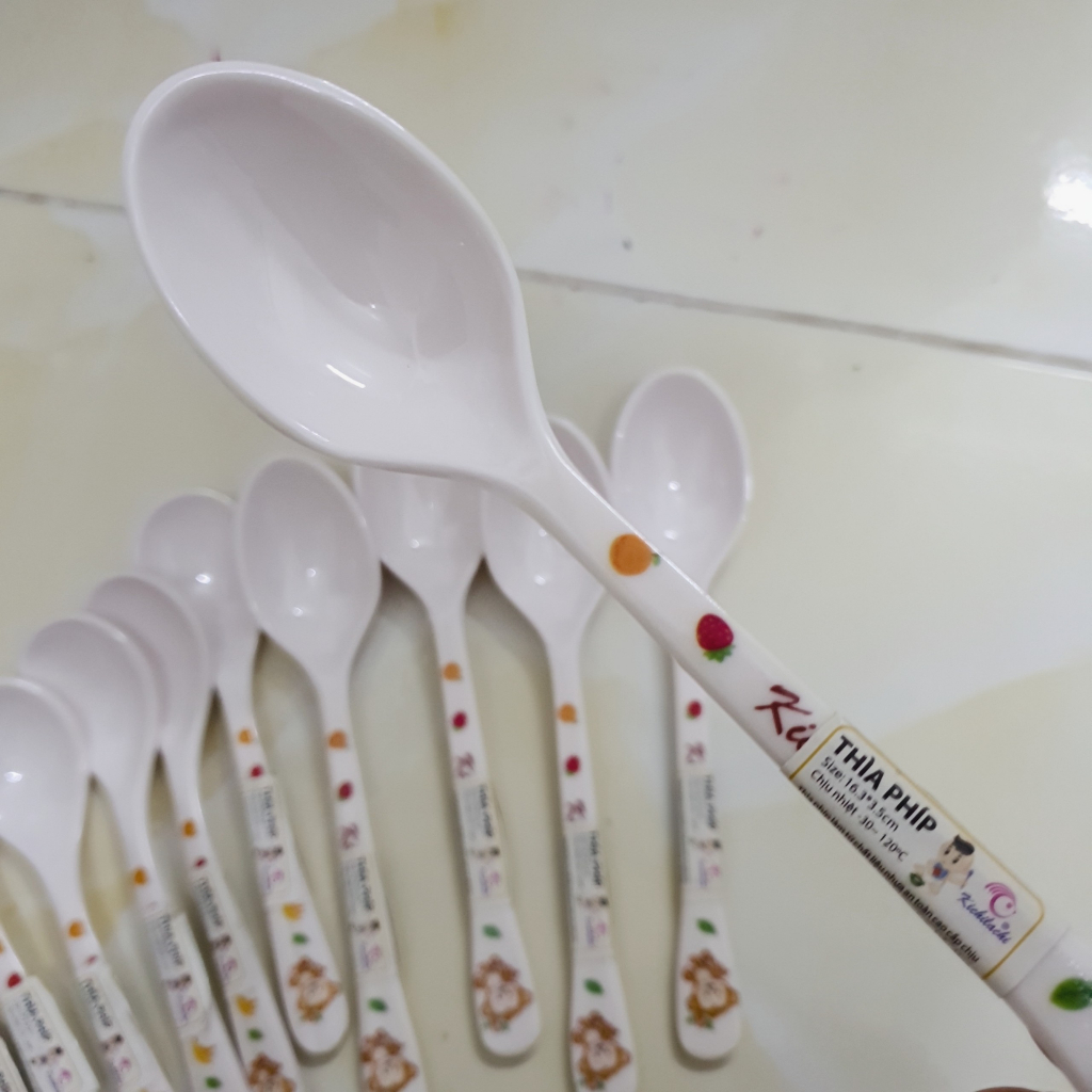 Thìa Nhựa Phíp Kichi Cho Bé, Đồ Dùng Ăn Dặm Tiện Lợi An Toàn
