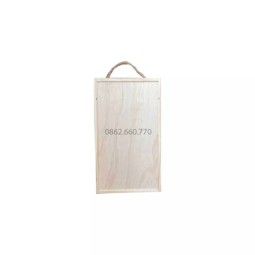 Hộp Gỗ Đựng Rựou Vang 2 CHAI Trơn