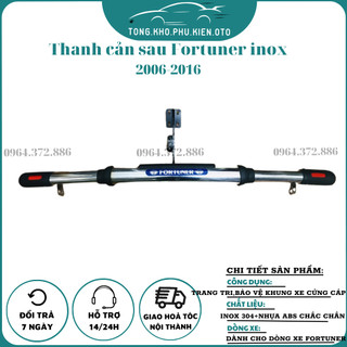 Thanh cản sau inox xe toyota fortuner đời 2006 - 2016 hàng cao cấp