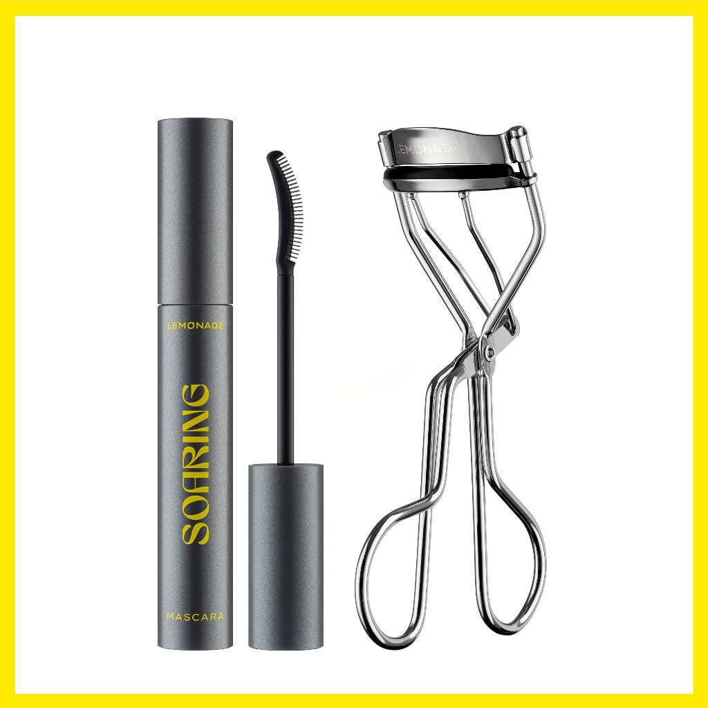 Combo Lemonade Chuốt mi tơi dài lâu trôi Soaring Mascara 6ml & Kẹp mi cong lâu 22g