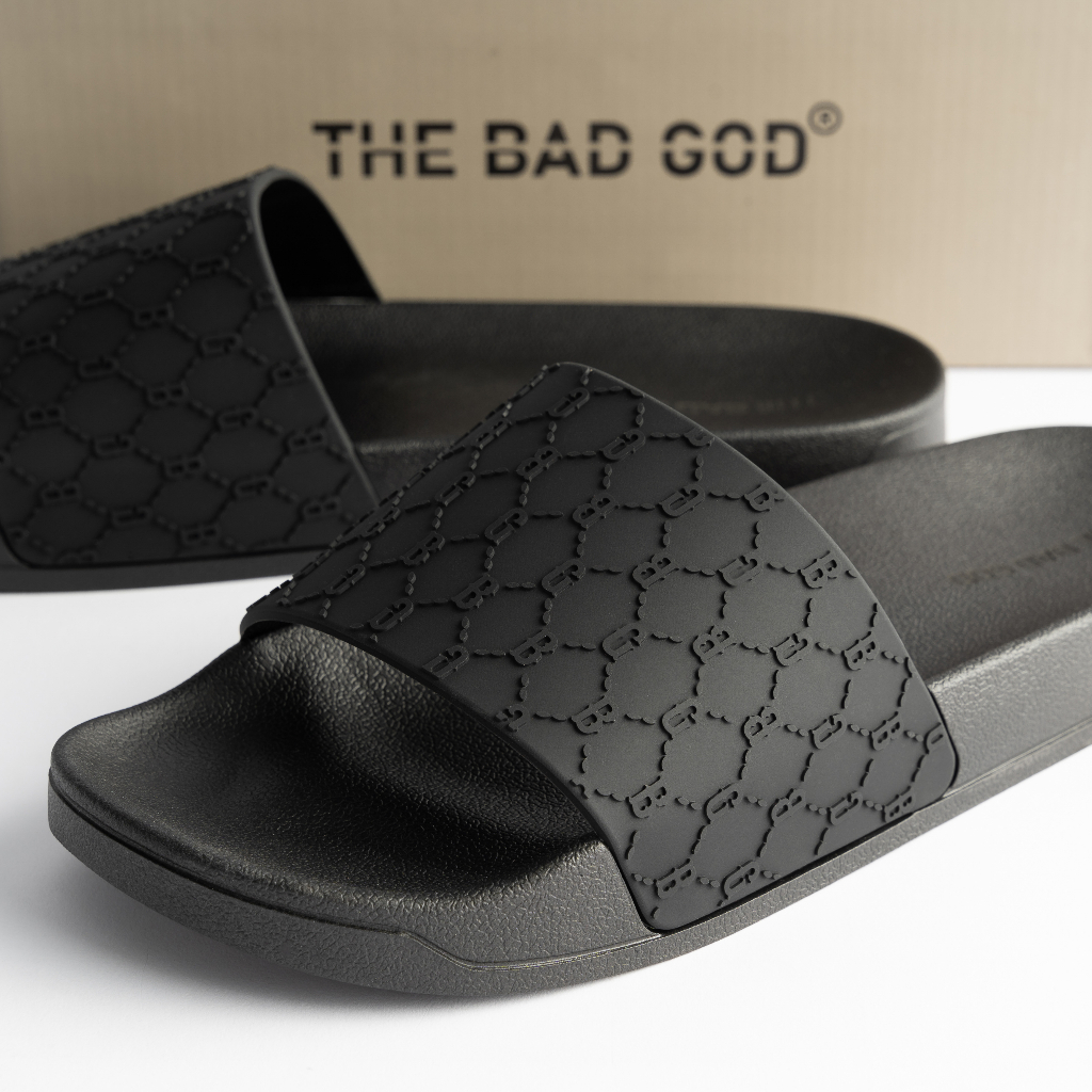 Dép quai ngang slipper The Bad God Evaki đen fullbox X02 Black