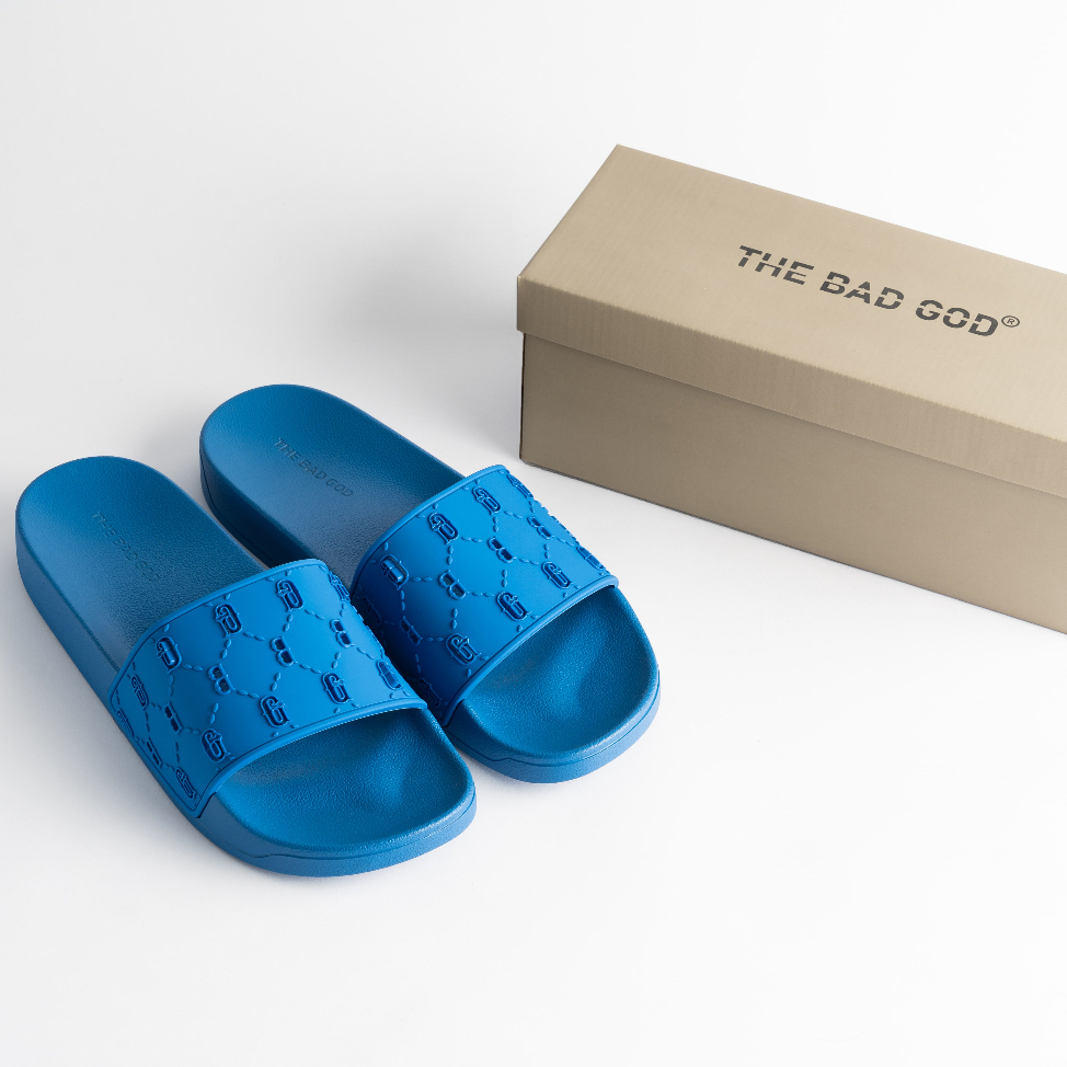 Dép quai ngang slipper The Bad God Tartaros xanh dương fullbox X04 Blue