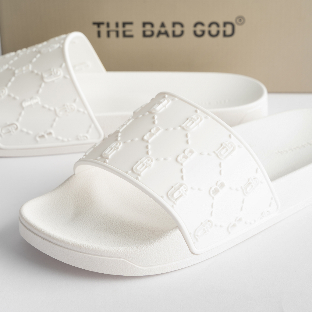 Dép quai ngang slipper The Bad God Tartaros màu trắng cao cấp fullbox X04 White