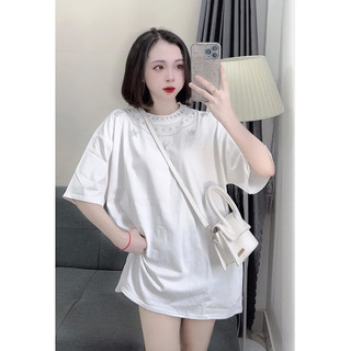 Áo thun cotton su form rộng tay lỡ - Sao in nhũ