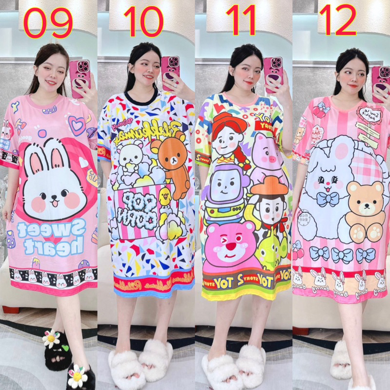 ĐẦM CỔ TRÒN THUN LẠNH 50kg-95kg