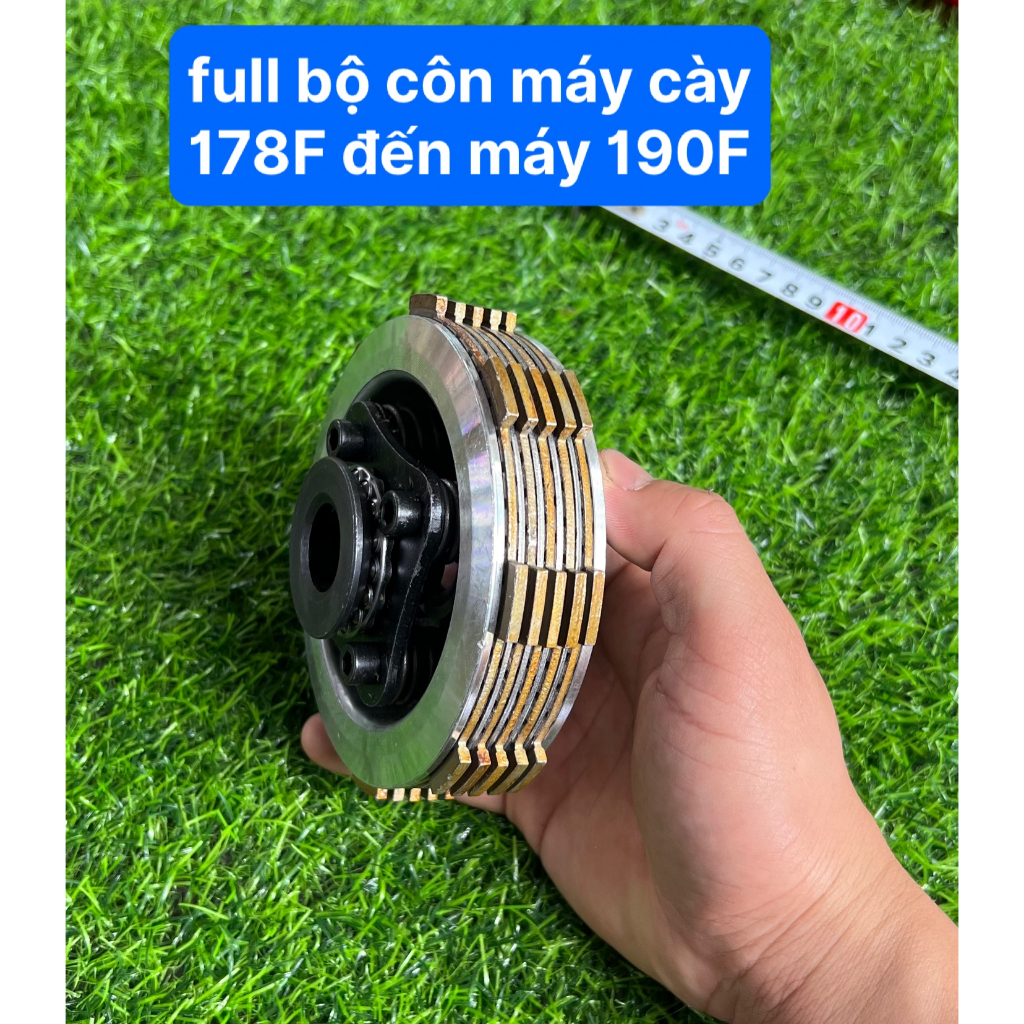 Full Bộ Côn Ly Hợp Máy Cày 178F - 186FA - 186F - 188F 190F Lá Côn 8 Răng Full Lõi Côn
