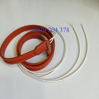 Dài 1 mét.220V-100W Dây điện trở silicone sưởi cửa kho lạnh, ủ ấm, xả quạt, ủ tỏi đen