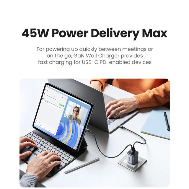 Bộ sạc nhanh UGREEN Type-C GaN 40W, 30w 20w thích hợp cho iPhone 12 13 14 Pro Max/ iPad/ Huawei