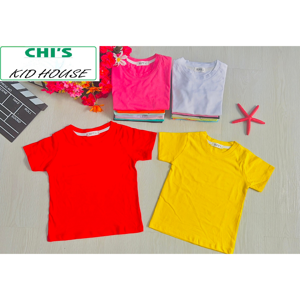 ÁO THUN TRƠN UNISEX THUN COTTON 2 CHIỀU CHO BÉ SIÊU MỀM MÁT 9-55KG