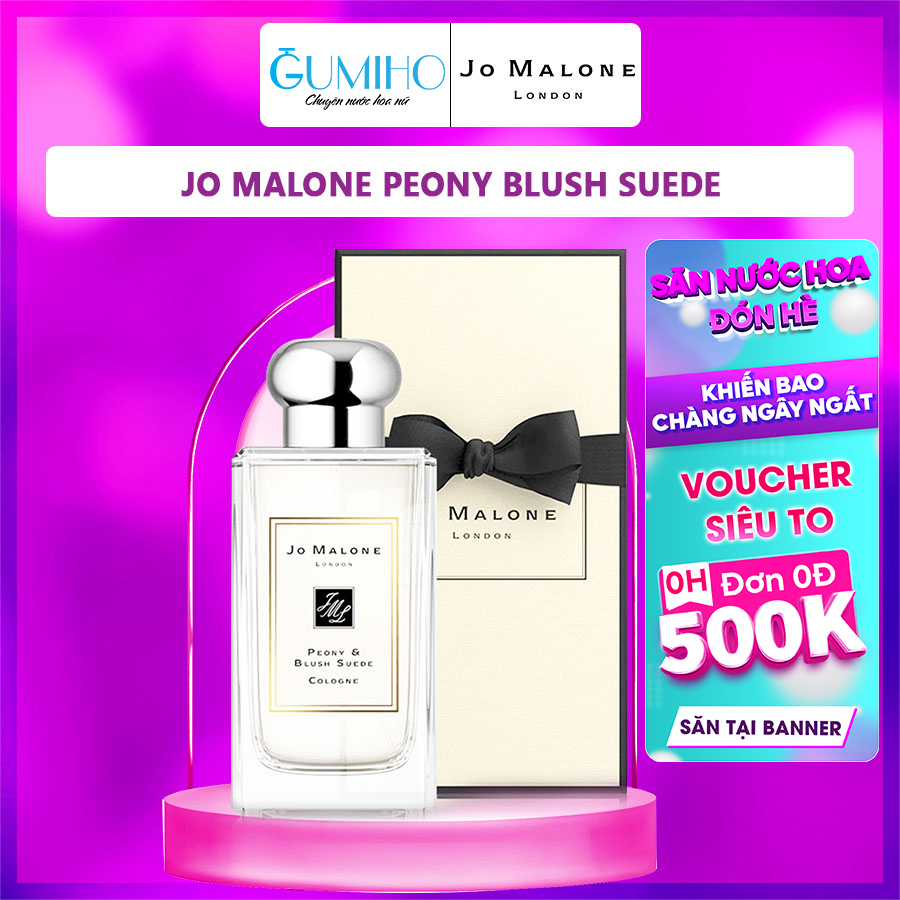 Nước Hoa Unisex Nam Nữ Jo Malone Peony Blush Suede - mùi hương Nữ tính, Sang trọng, "Tiểu thư" - GumihoPerfumes