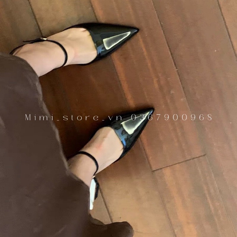 Giày da trơn bóng mũi nhọn ZR xuất fullbox MS