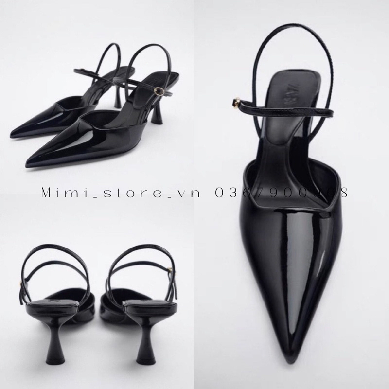 Giày da trơn bóng mũi nhọn ZR xuất fullbox MS