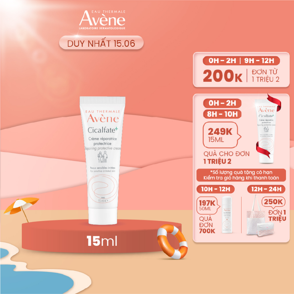 Kem làm lành da nội sinh, ngăn ngừa nhiễm khuẩn Cicalfate+ 15ml