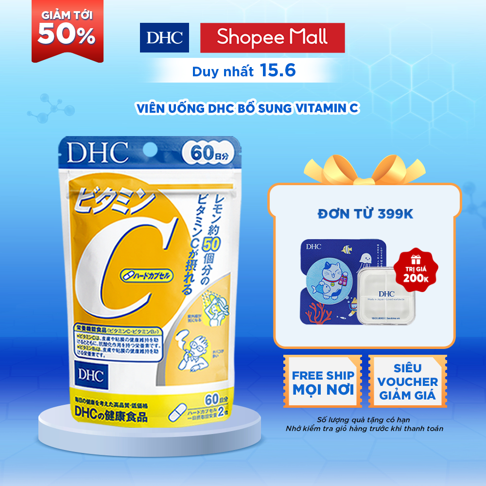 Viên uống DHC Bổ sung Vitamin C Nhật Bản 40v/gói và 120v/gói