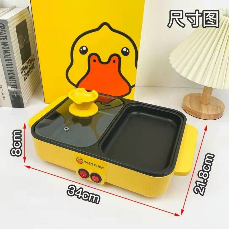 Bếp Điện 2 Ngăn Bếp Điện Lẩu Nướng 2In1 Bếp Sinh Viên Gia Đình 1-3 Người Foxi01.shop