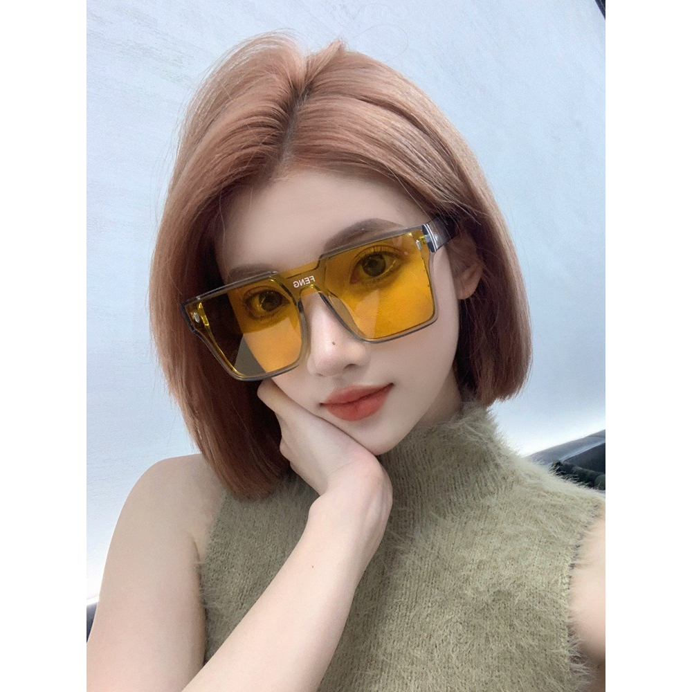 Mắt Kính Thời Trang Kính Râm Form Vuông FENG 650 Chống Tia UV Sang Chảnh - Hata24h