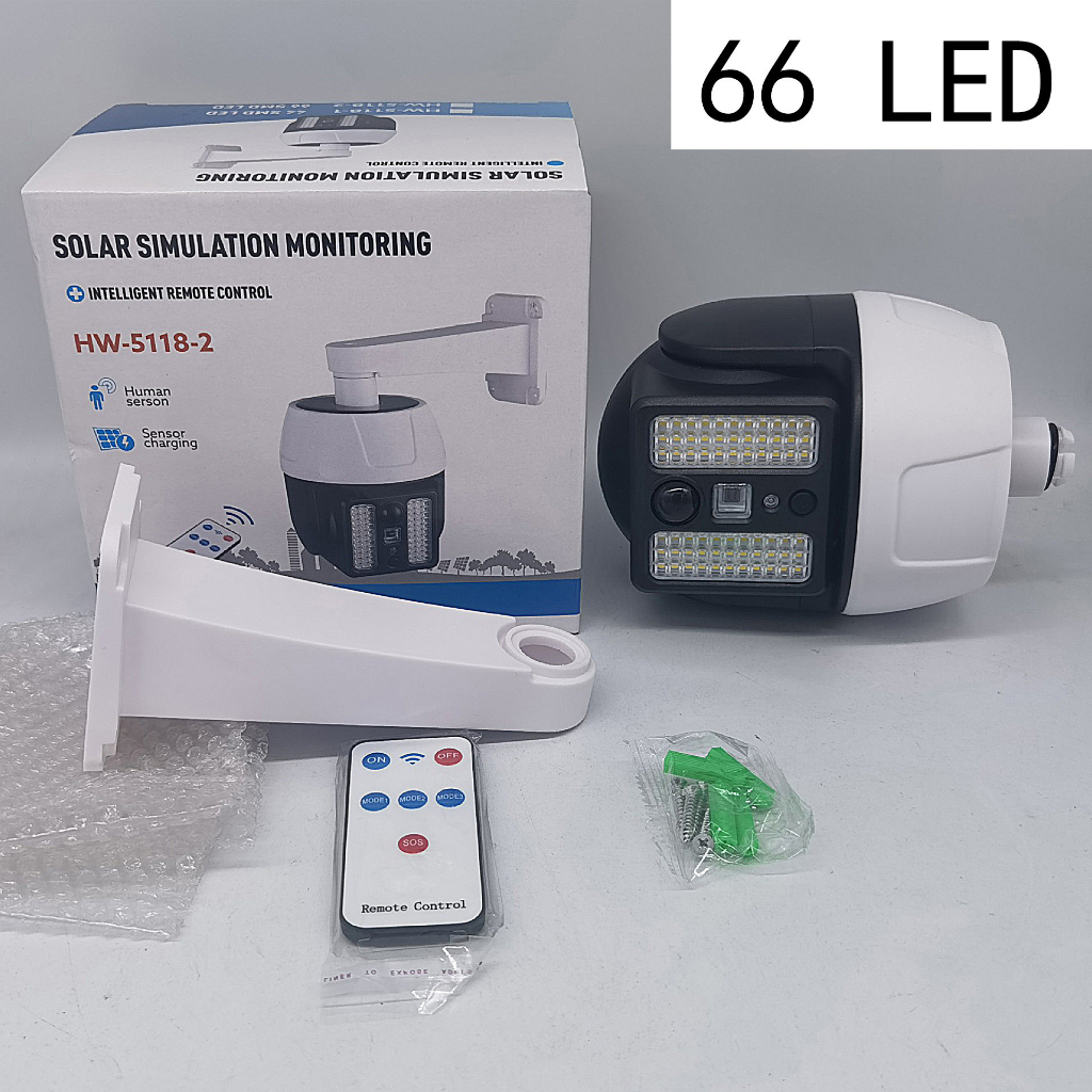 Đèn năng lượng mặt trời - Đèn Tường Giả Camera HW-5118-2, cho gia đình - K1533