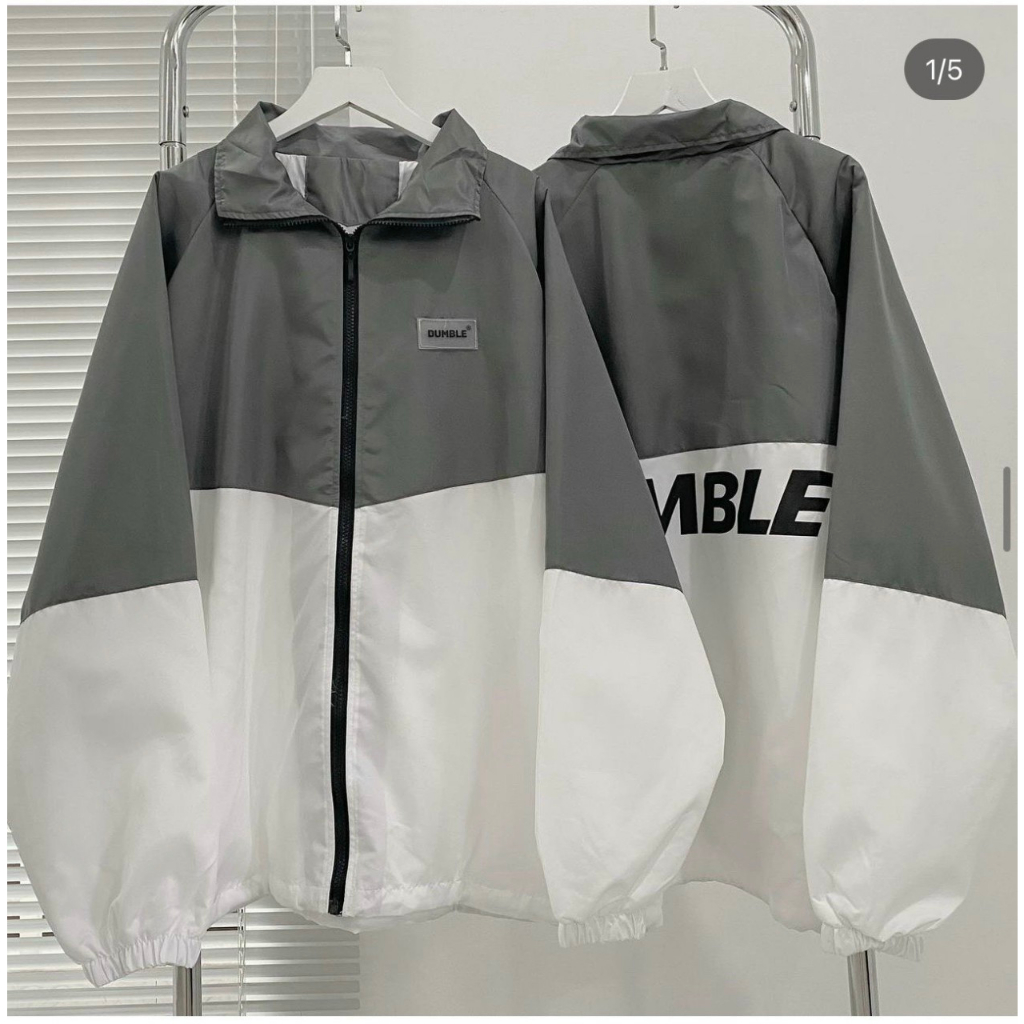Áo Khoác Dù 2 Lớp Dumble Form Rộng phối màu, Áo Khoác Gió Unisex Nam Nữ