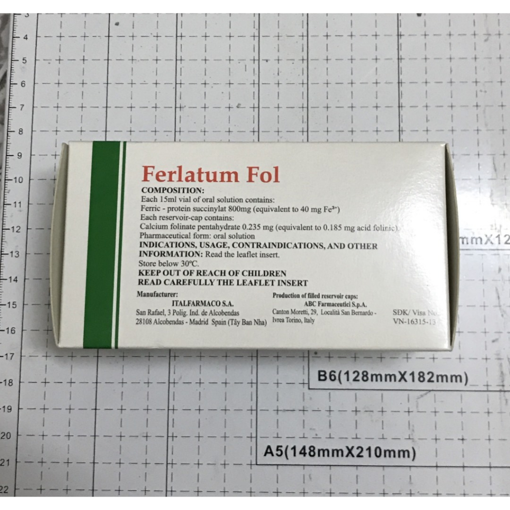 Bổ sung sắt Ferlatum fol va Ferlatum thuong hàng chính hãng