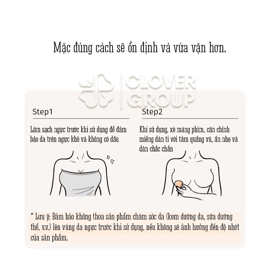 Miếng dán ngực silicon dán ti Hộp 5 cặp sử dụng nhiều lần HeeS999