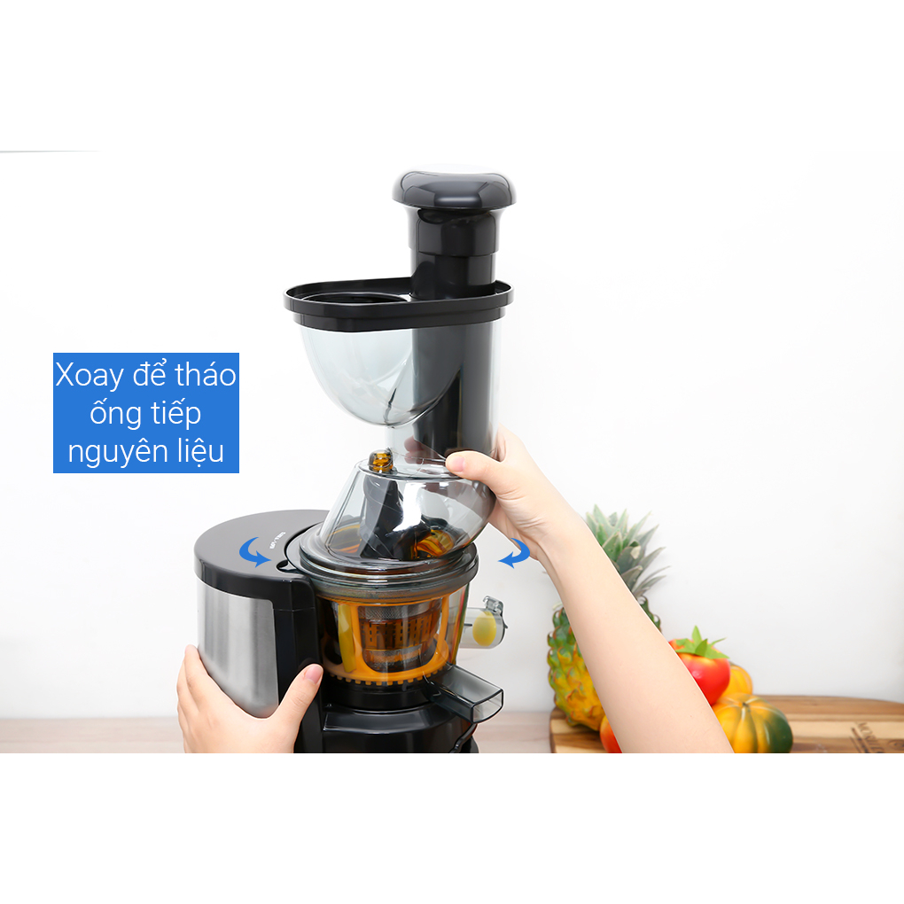 Máy ép trái cây Mishio slowjuicer MK313 motor đồng trục bánh răng thép bền bỉ trọng lượng máy 6kg