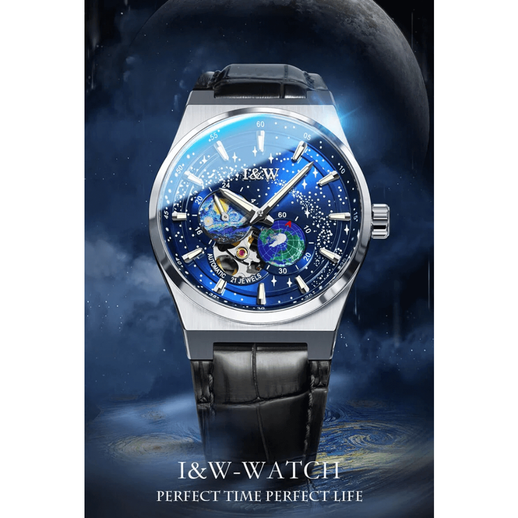 Đồng hồ nam chính hãng IW Carnival IW708G-1,kính sapphire,chống xước,chống nước 50m,Bh 24 tháng,máy cơ ( Automatic)