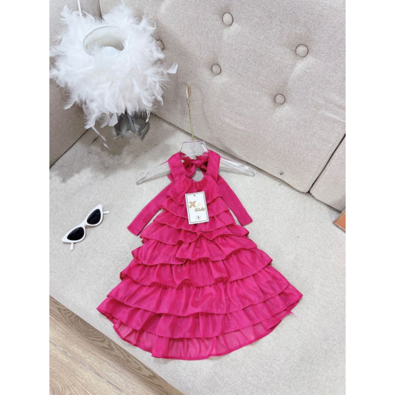 Váy  yếm tầng xinh xắn, dễ thương bé gái