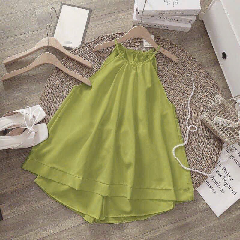 Set Bộ Yếm Fom Dài Xoè Babidoll + Quần Short Đùi