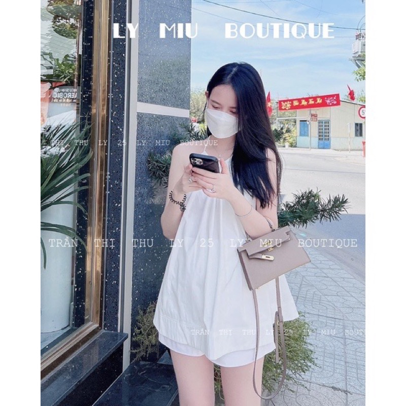 Set Bộ Yếm Fom Dài Xoè Babidoll + Quần Short Đùi