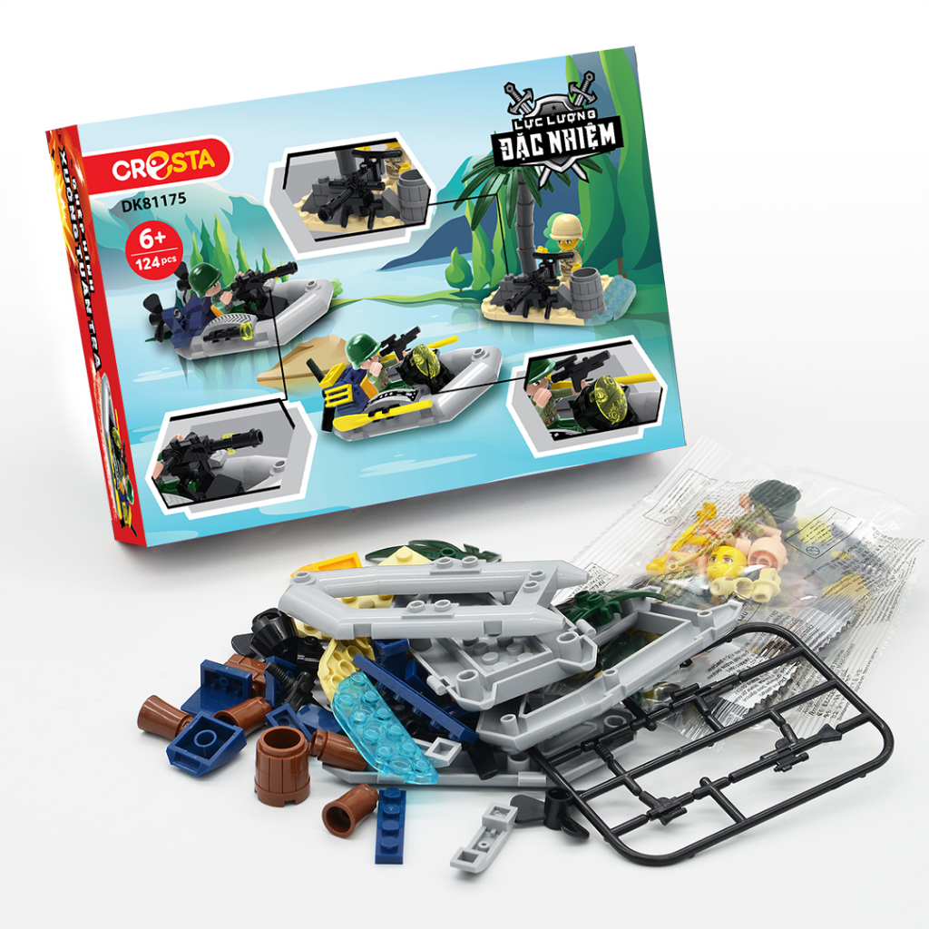 Đồ Chơi Duka: Ghép Hình - Lực Lượng Đặc Nhiệm_ Xuồng Tuần Tra DK81175  - Minh Long Books