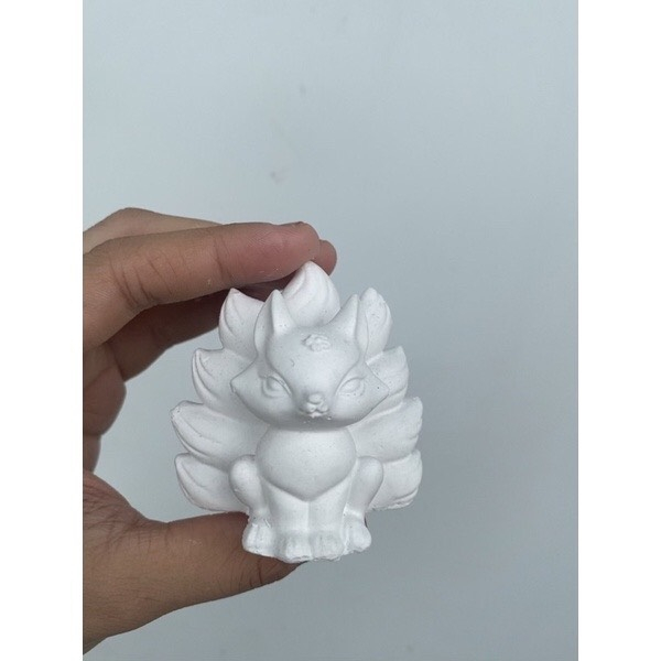 Tượng thạch cao tô màu size mini Hồ ly cao cấp 6cm