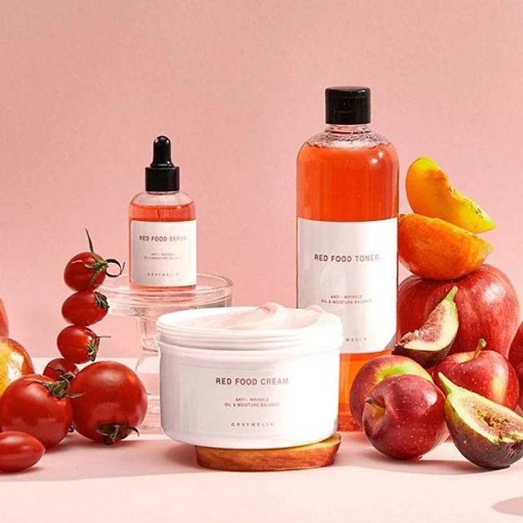 Bộ sản phẩm dưỡng da và ngừa lão hóa da Graymelin Red Food 3 sản phẩm