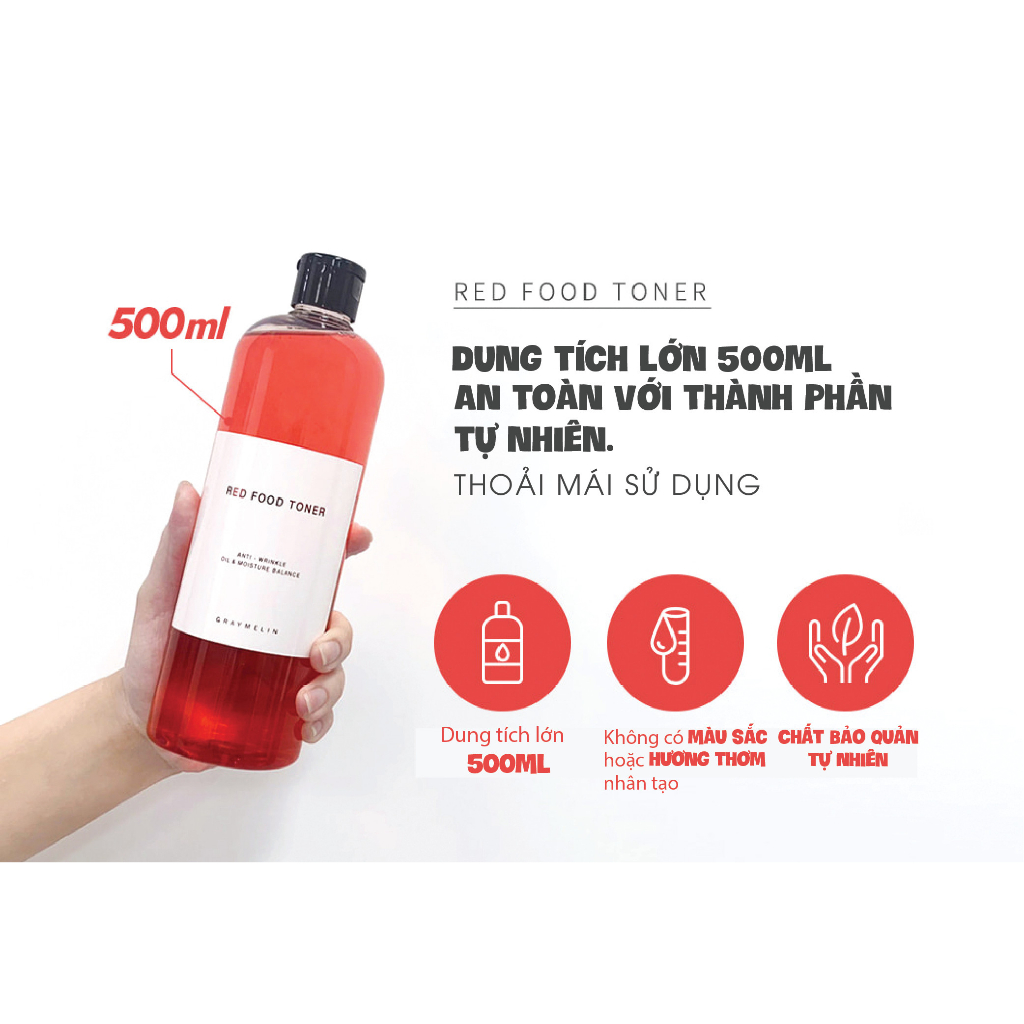 Bộ sản phẩm dưỡng da và ngừa lão hóa da Graymelin Red Food 3 sản phẩm