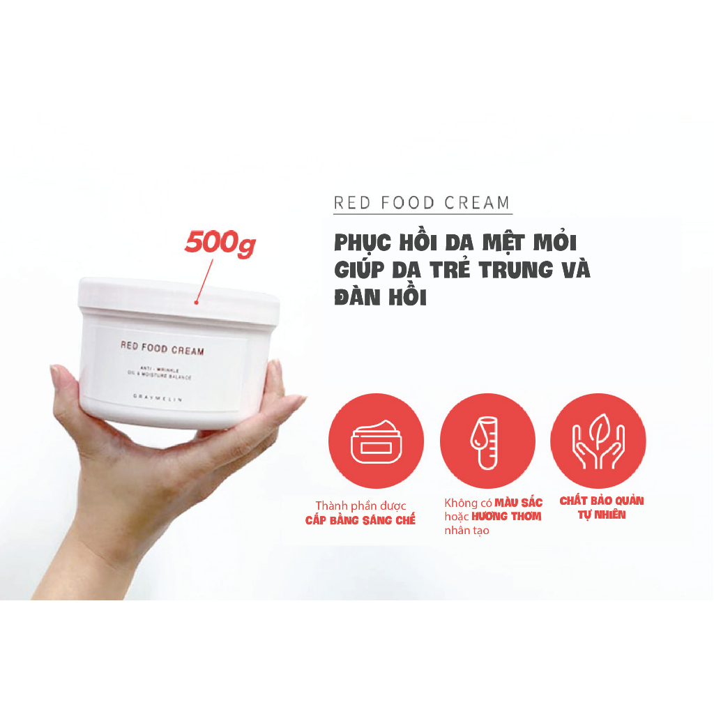 Bộ sản phẩm dưỡng da và ngừa lão hóa da Graymelin Red Food 3 sản phẩm