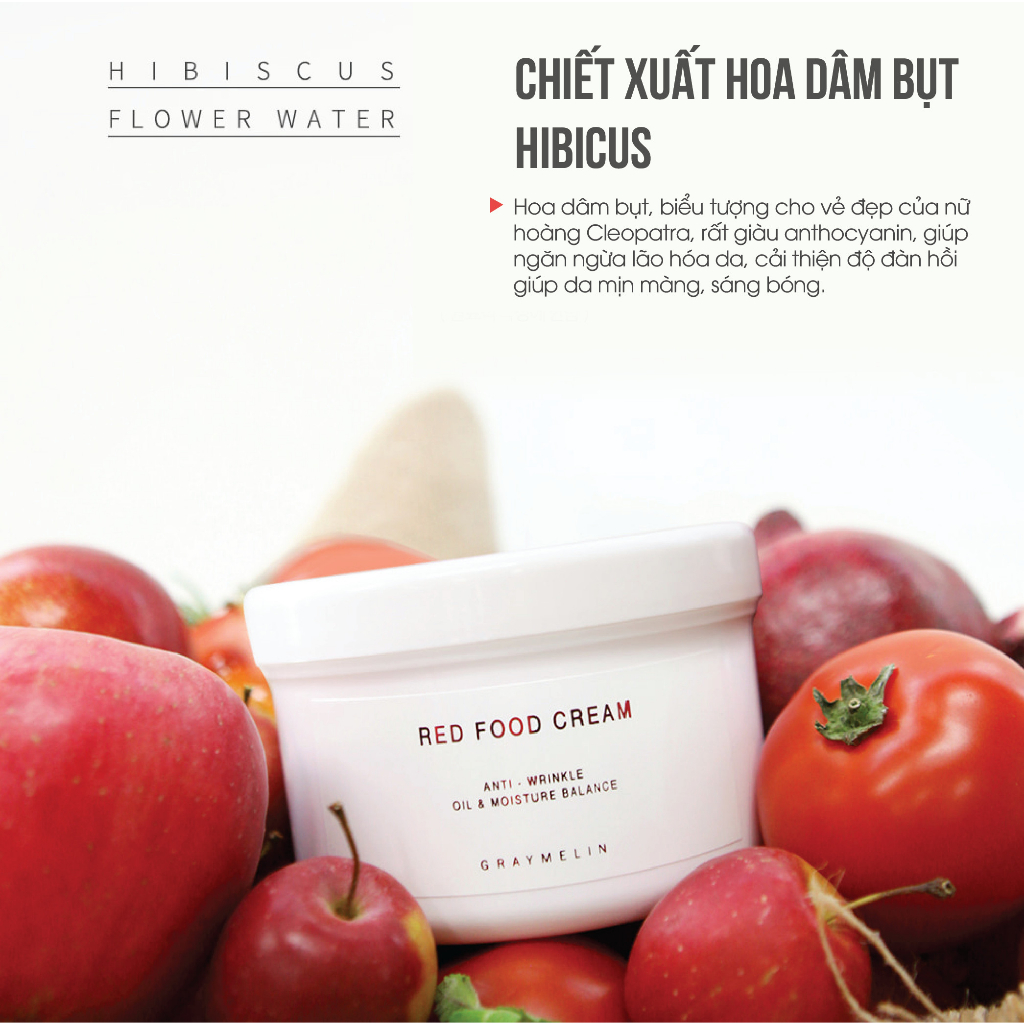 Bộ sản phẩm dưỡng da và ngừa lão hóa da Graymelin Red Food 3 sản phẩm