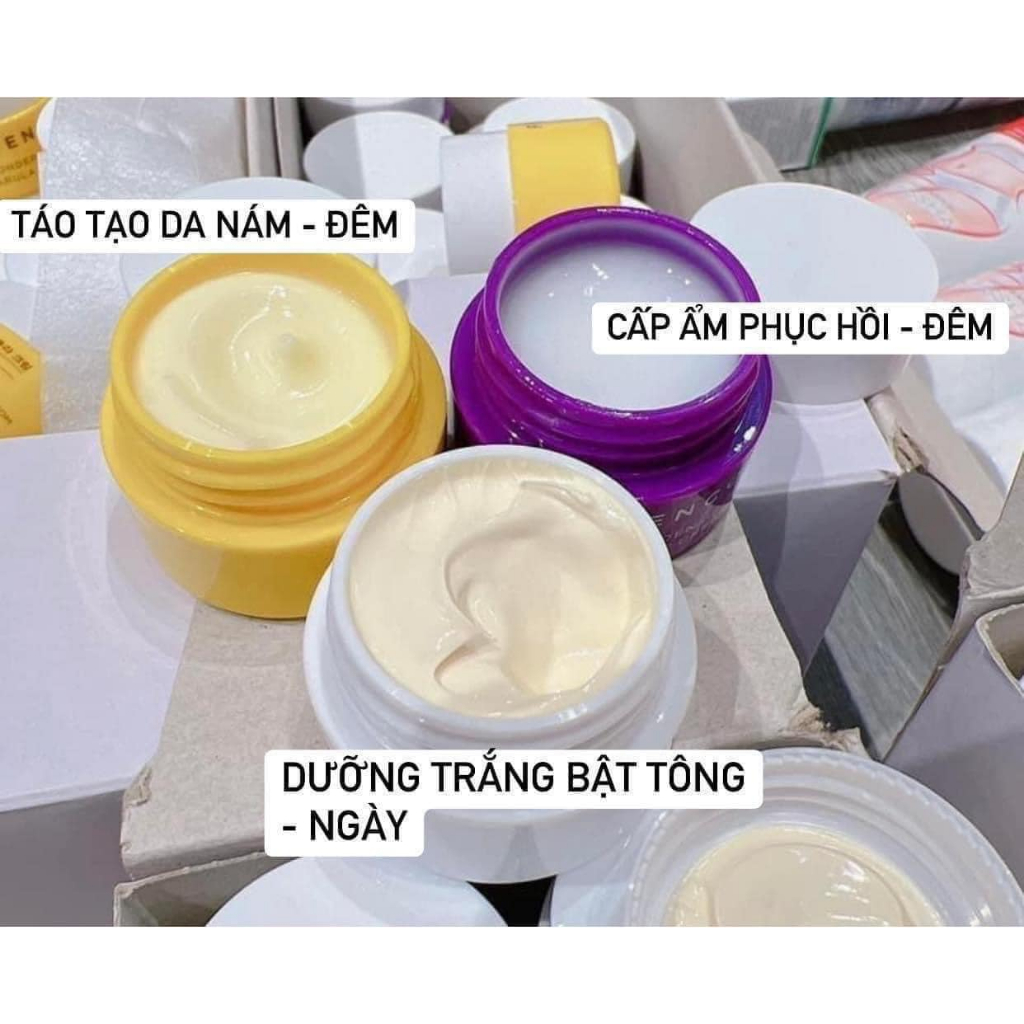 Set Kem Dưỡng Trắng Da Ngày và Đêm Forencos - Mini 10ml