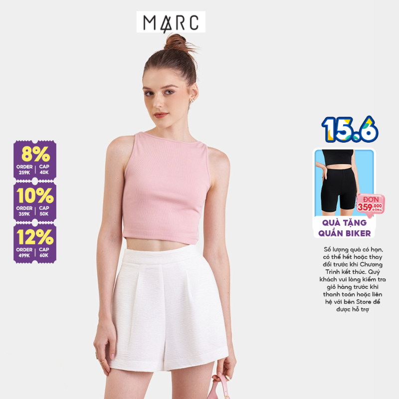 Áo thun croptop nữ MARC FASHION 3 lỗ cổ thuyền FALH061722
