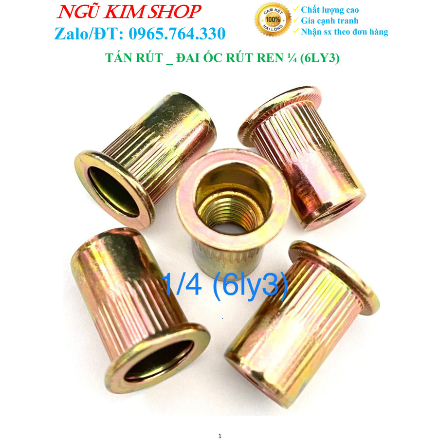 TÁN RÚT _ ĐAI ỐC RÚT REN 1/4 (6ly3)