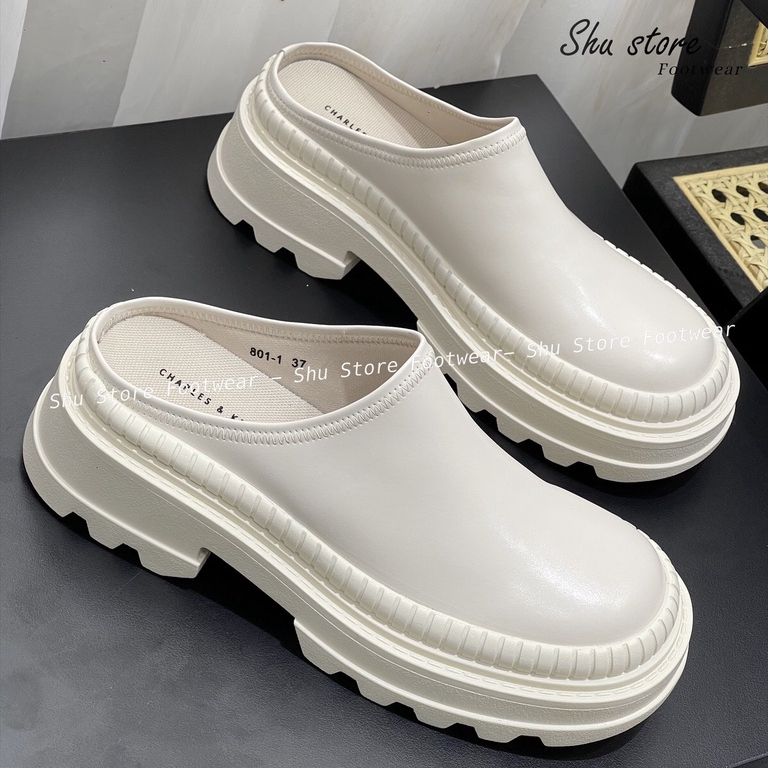 Shu Store | Dép đế xuồng đúc nguyên khối bít mũi cao 6cm thời trang mới dành cho nữ