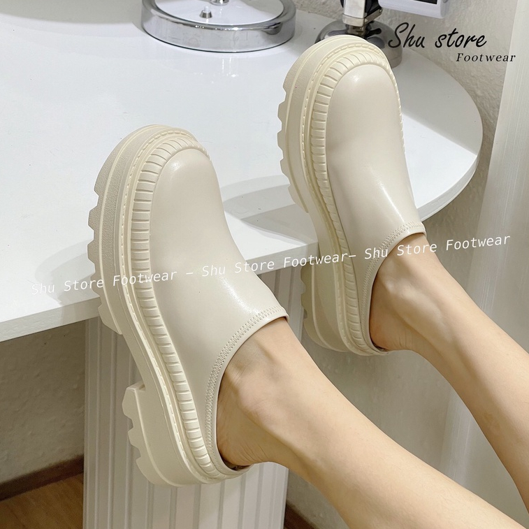 Shu Store | Dép đế xuồng đúc nguyên khối bít mũi cao 6cm thời trang mới dành cho nữ