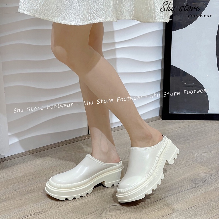 Shu Store | Dép đế xuồng đúc nguyên khối bít mũi cao 6cm thời trang mới dành cho nữ