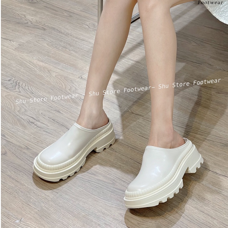 Shu Store | Dép đế xuồng đúc nguyên khối bít mũi cao 6cm thời trang mới dành cho nữ