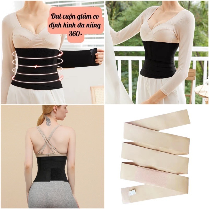 Đai Quấn Bụng Siết Eo Co Dãn Giúp Định Hình Cơ Thể Thon Gọn Hỗ Trợ Giảm Mỡ Bụng Sau Sinh