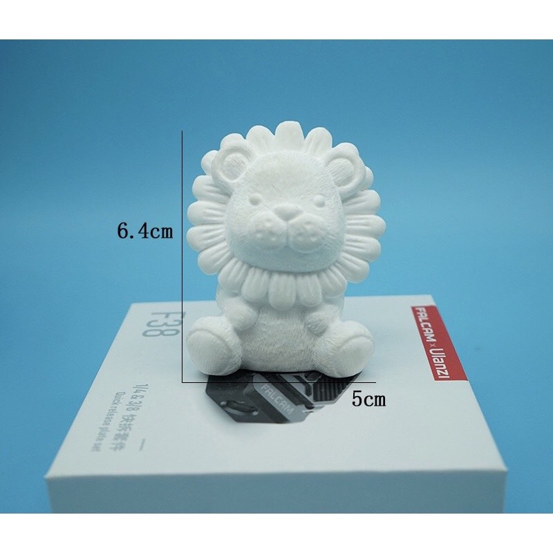 Tô tượng thạch cao sư tử mặt trời 2D size 6cm